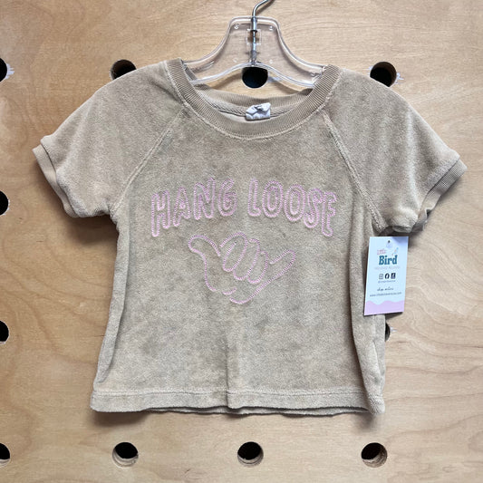 Tan/Pink 'Hang Loose' Terry Tee