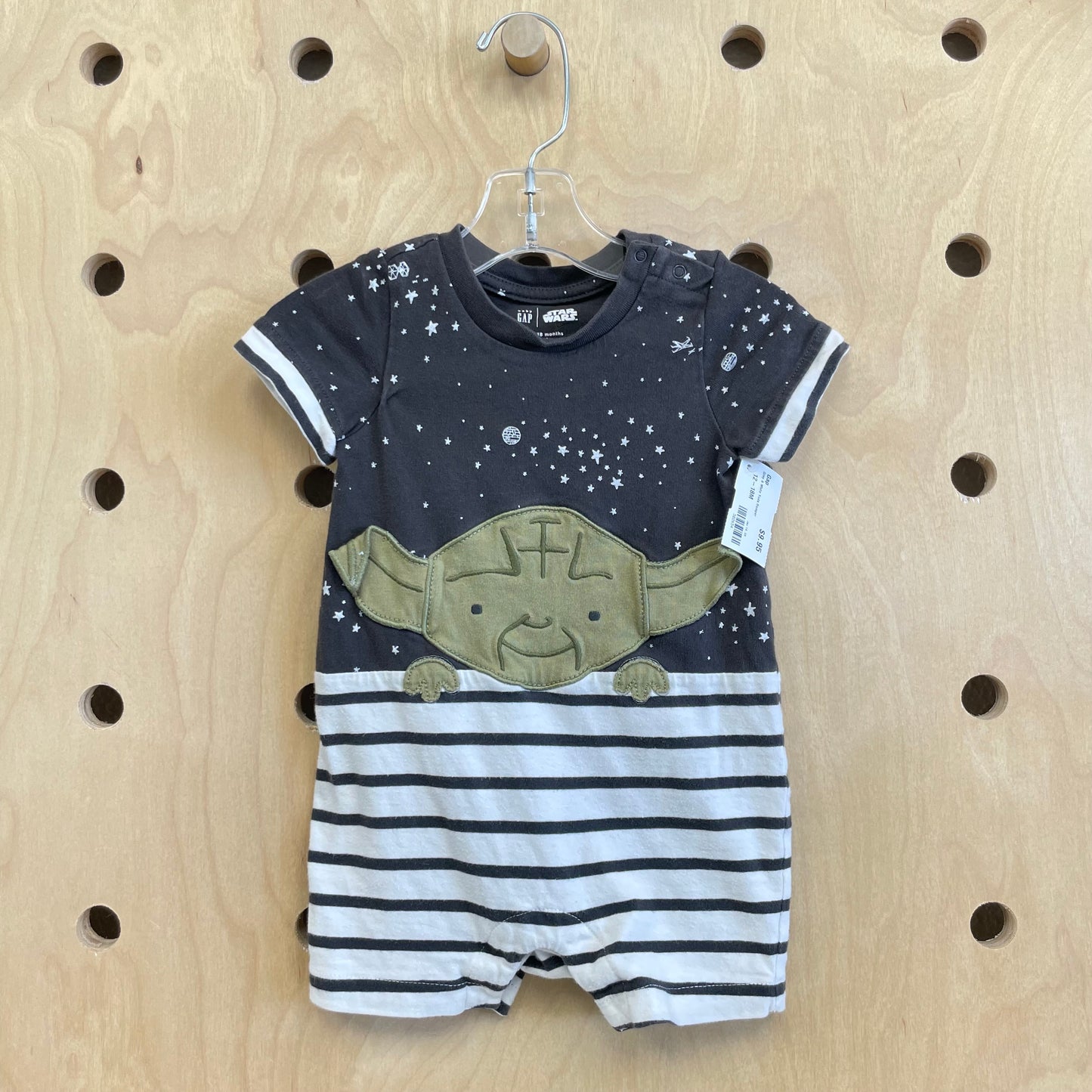 Grey & White Yoda Romper