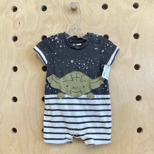 Grey & White Yoda Romper