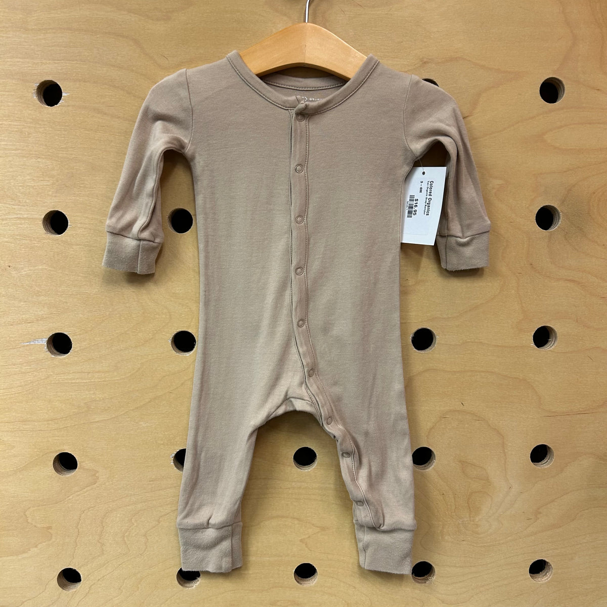 Tan Organic Snap Romper