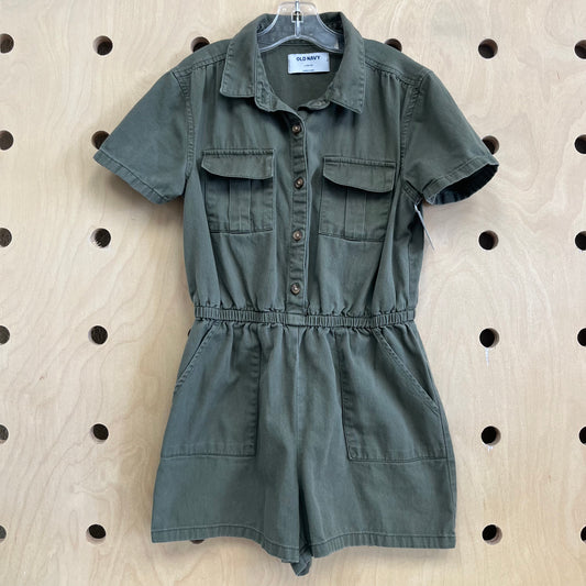Army Green Coveralls Romper