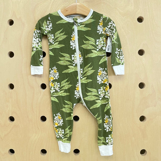 Bamboo Green Floral Zippy