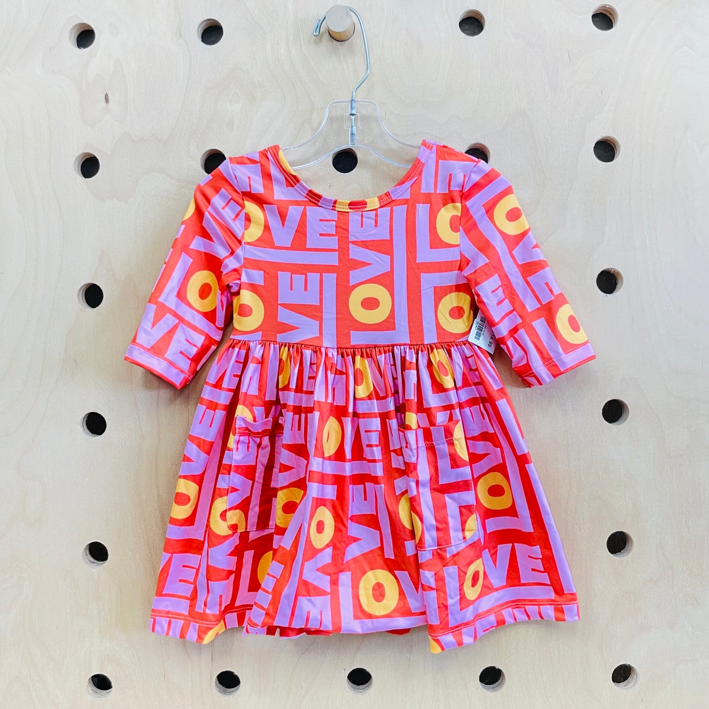 Red & Pink Love Twirl Dress