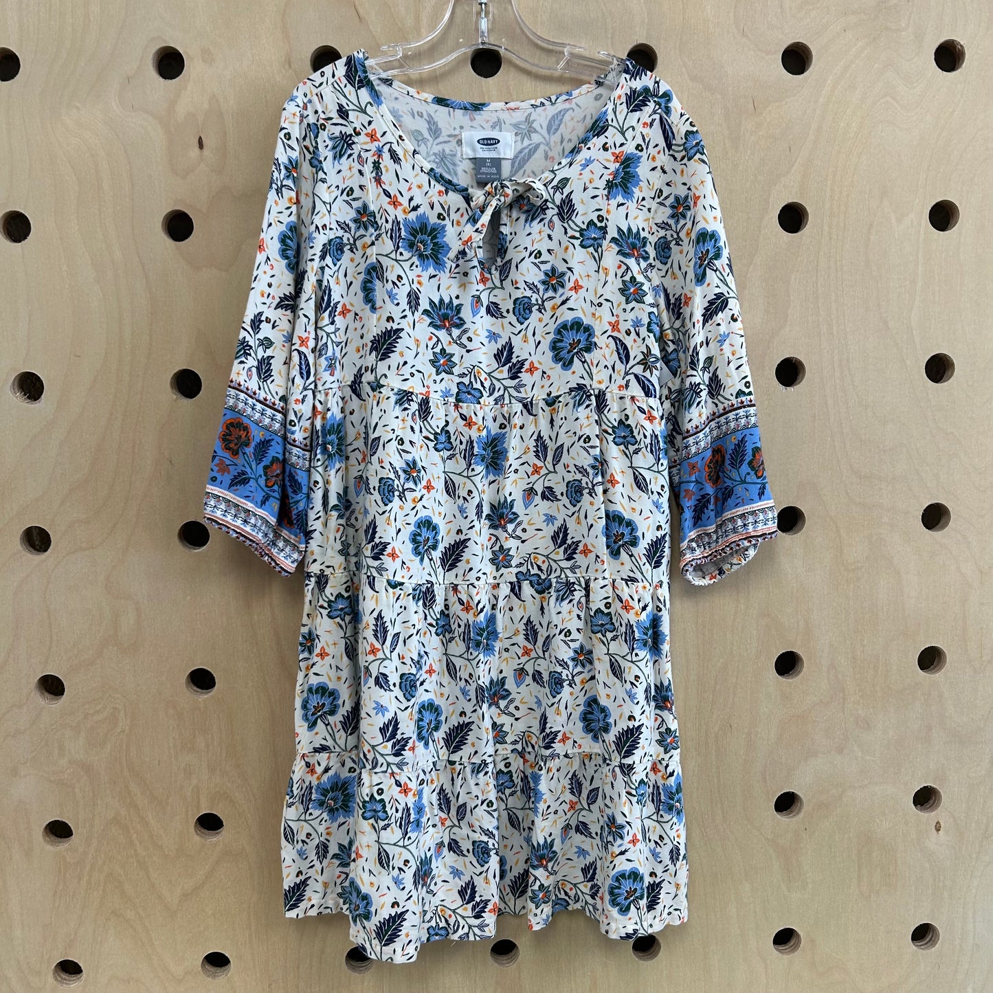 Cream Bleu Floral Dress