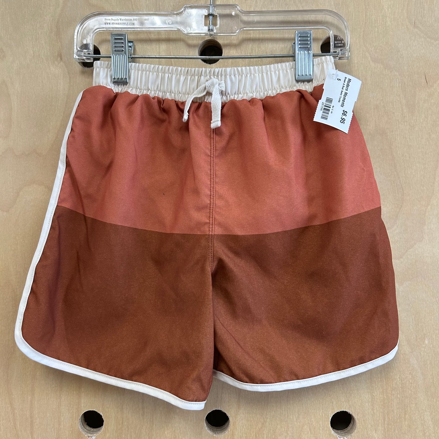 Brown & Rust Swim Trunks