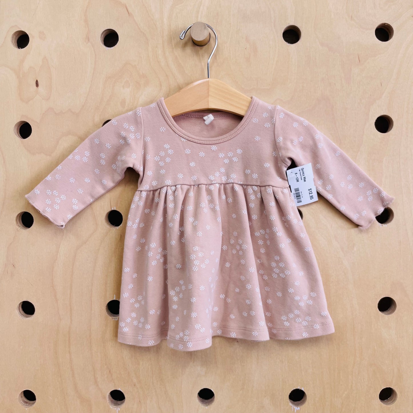Tan Floral Organic Dress