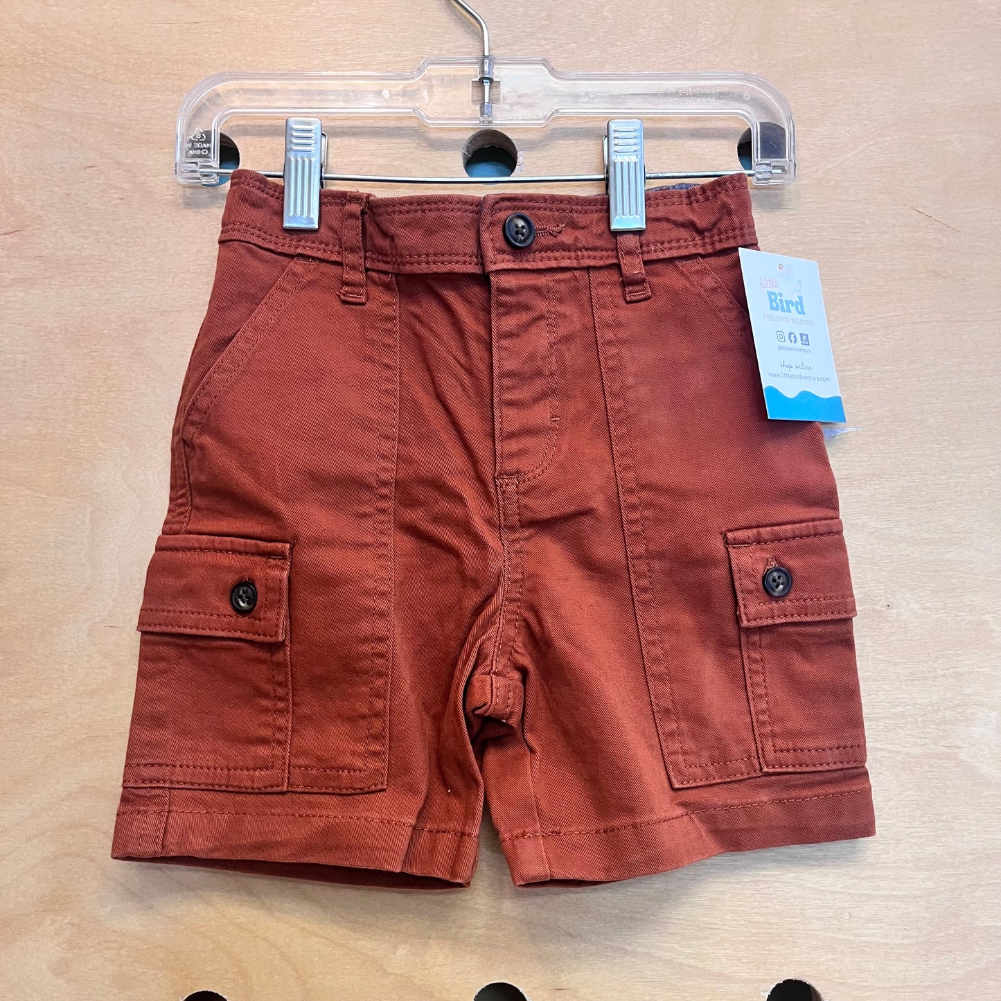 Rust Pocket Denim Shorts