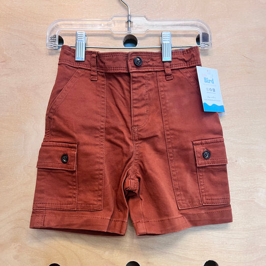 Rust Pocket Denim Shorts