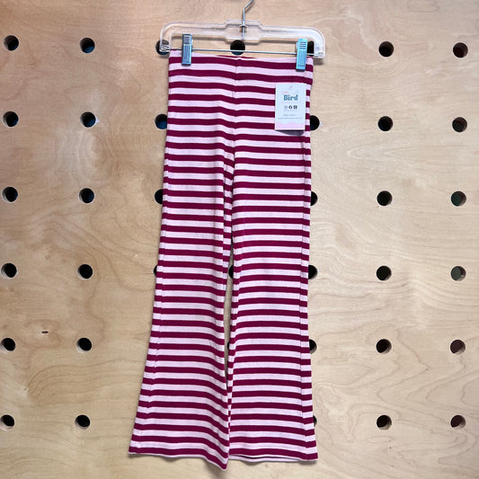 Magenta/Pink Ribbed Flare Leggings