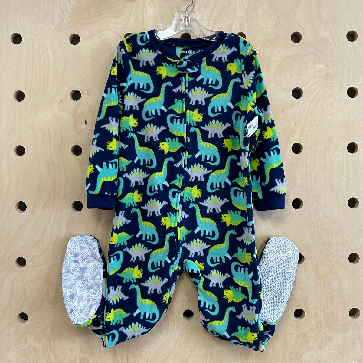Blue Dino Fleece Pajamas