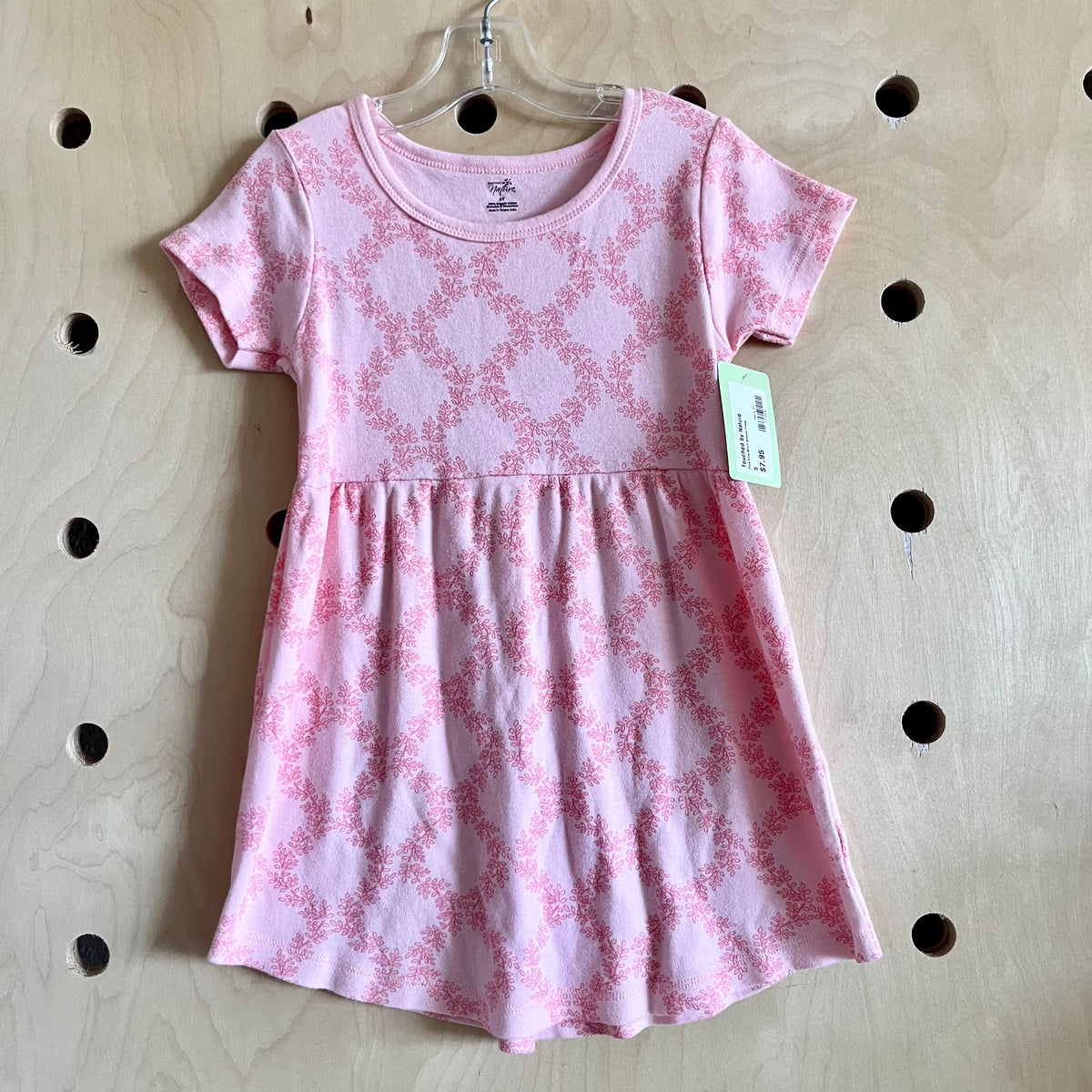 Pink Vine Short Sleeve Dress