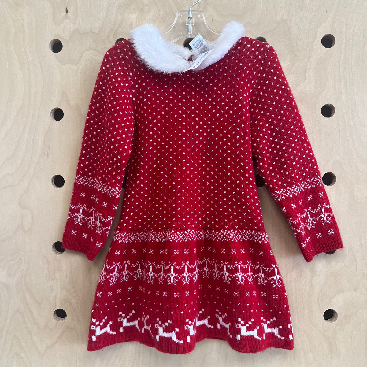 Red Reindeer Knit Dress