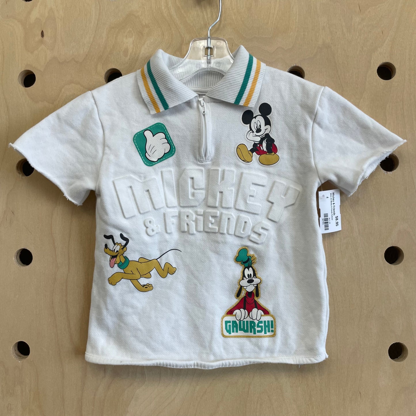 White 3D Mickey & Friends Pullover