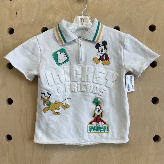 White 3D Mickey & Friends Pullover