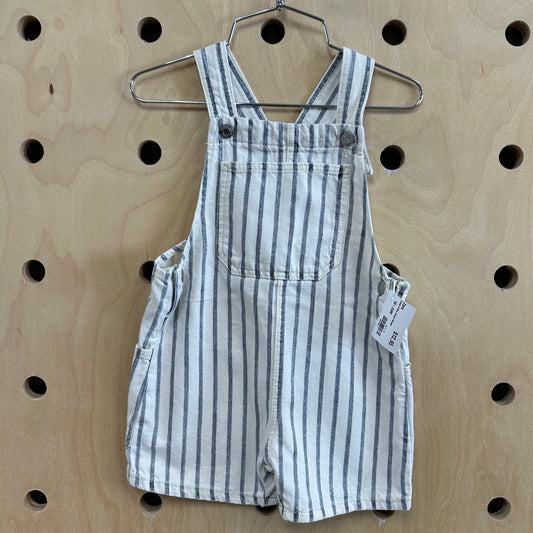 Cream & Blue Striped Romper
