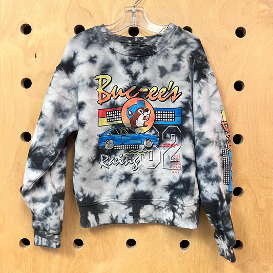 Grey Tie Dye Buck-ee's Pullover