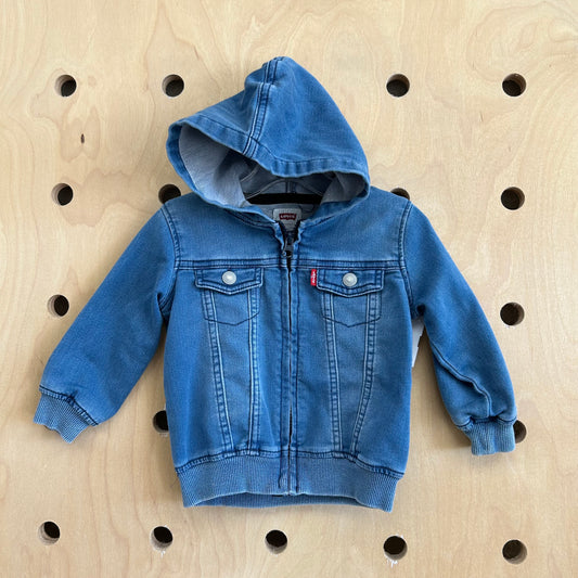 Denim Zip Hoodie