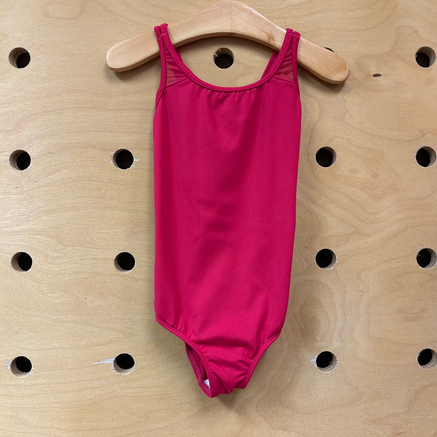 Pink Cross Tulle Back Leotard