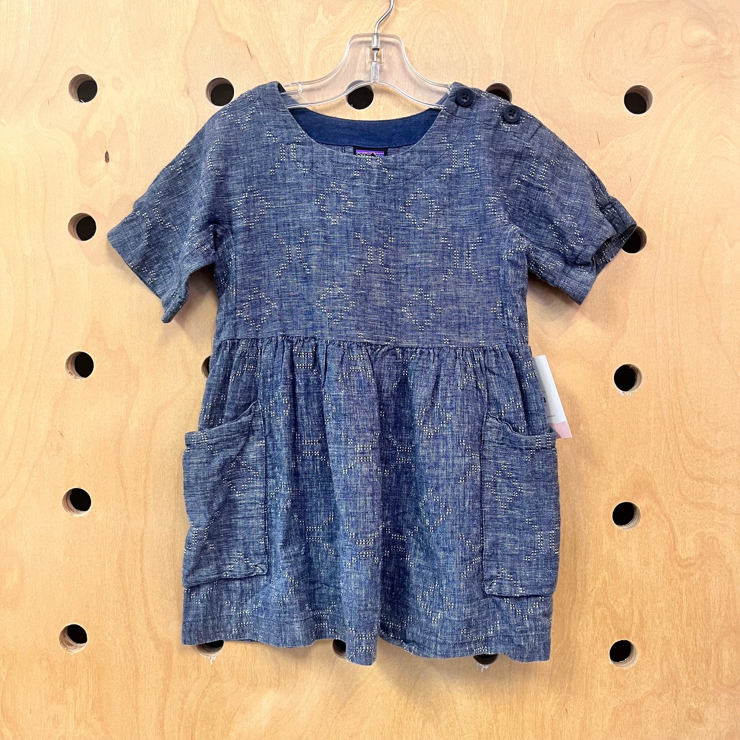 Blue Organic Pocket Dress