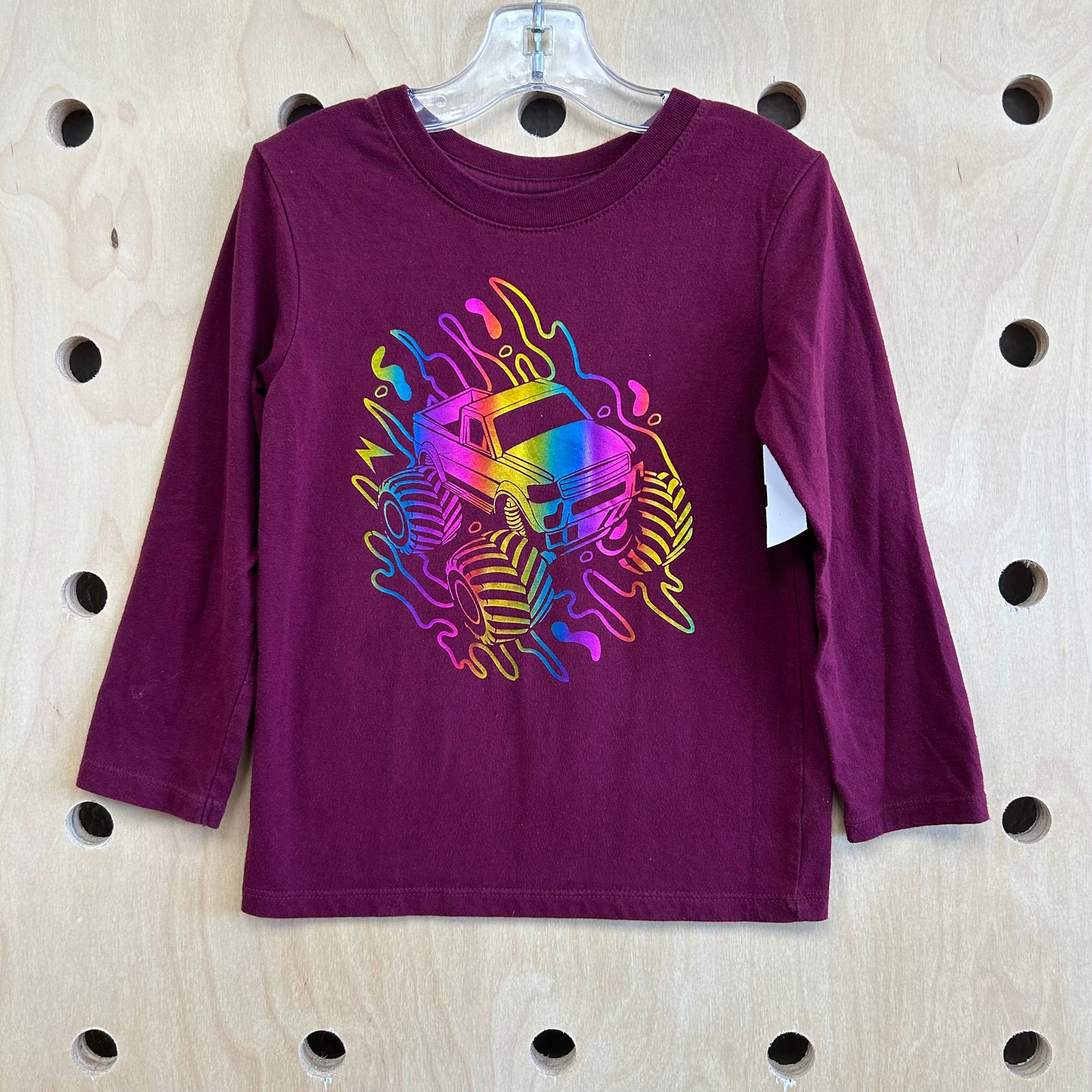 Maroon Metallic Rainbow Truck Tee
