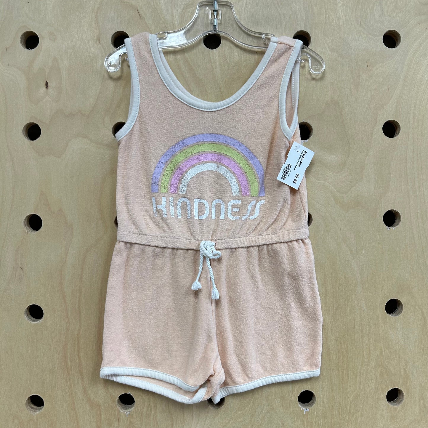 Peach Kindness Terry Romper