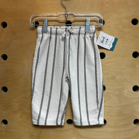 Grey/White Striped Soft Pants