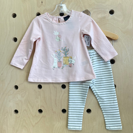 Pink & Grey Bunny Outfit