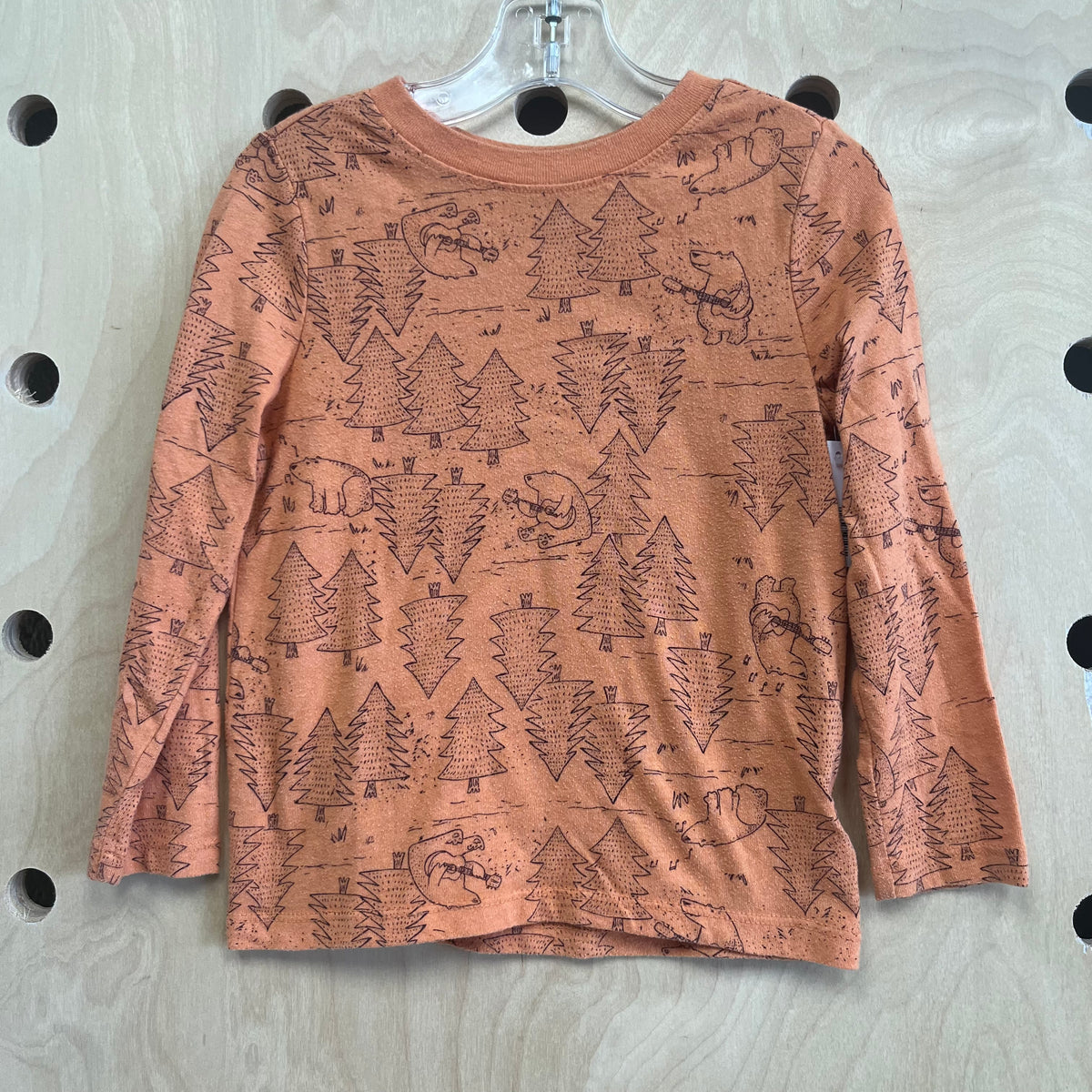 Orange Woodland LS Tee