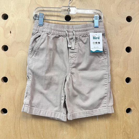 Beige Drawstring Shorts