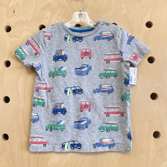 Grey Surf Cars Tee