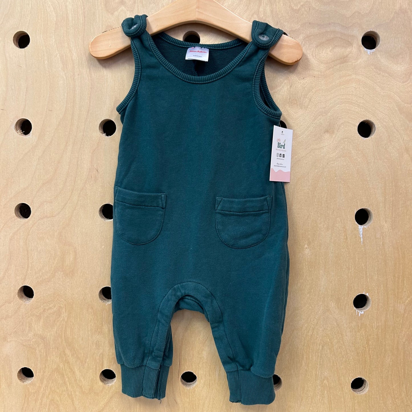 Emerald Green Cotton Romper