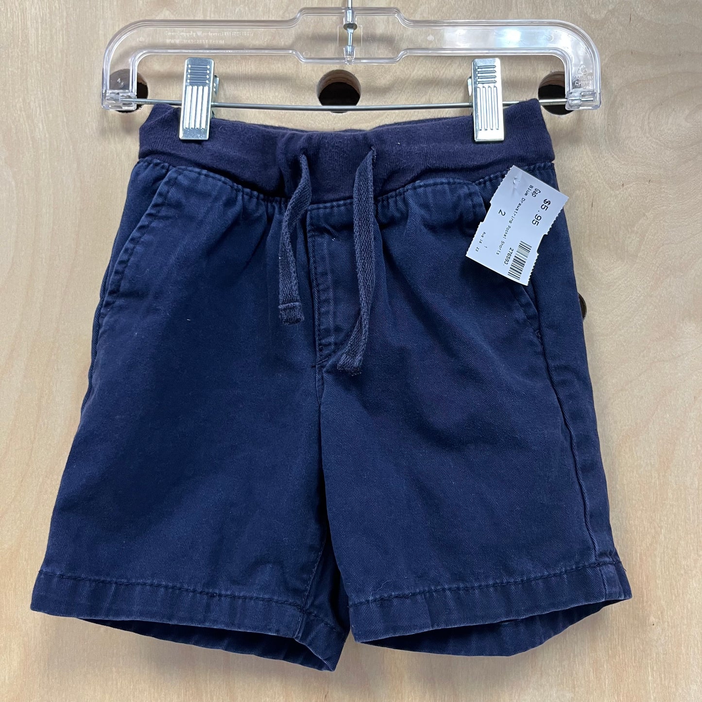 Blue Drawstring Pocket Shorts