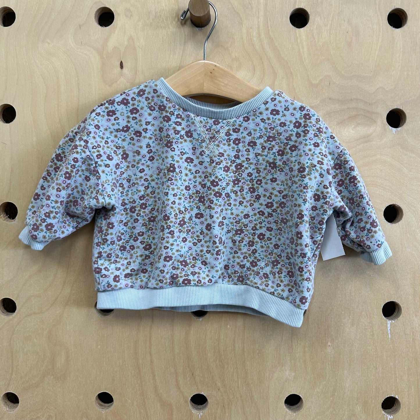 Blue Floral Sweatshirt