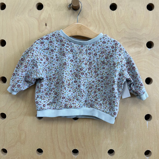 Blue Floral Sweatshirt