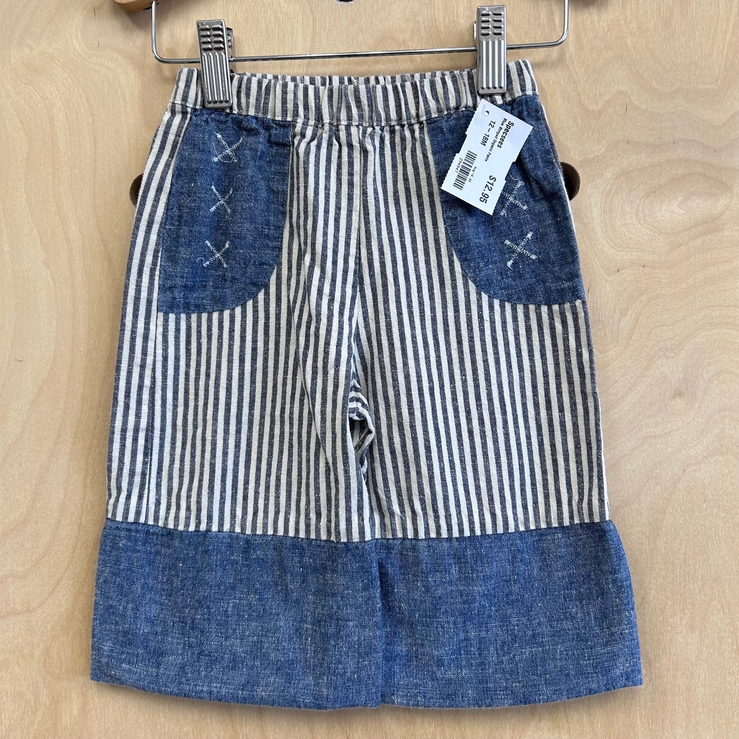 Blue Striped Organic Pants