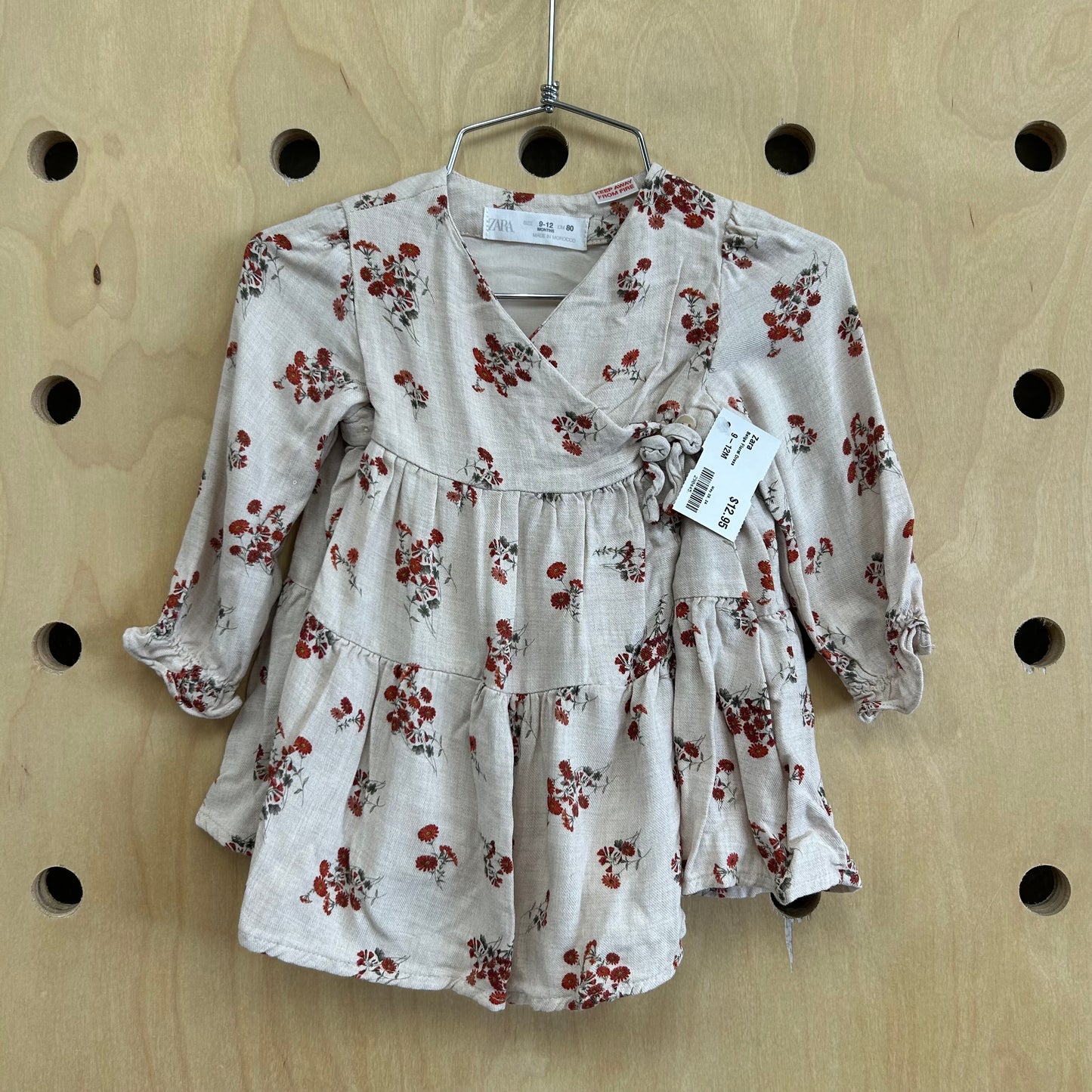 Beige Floral Dress