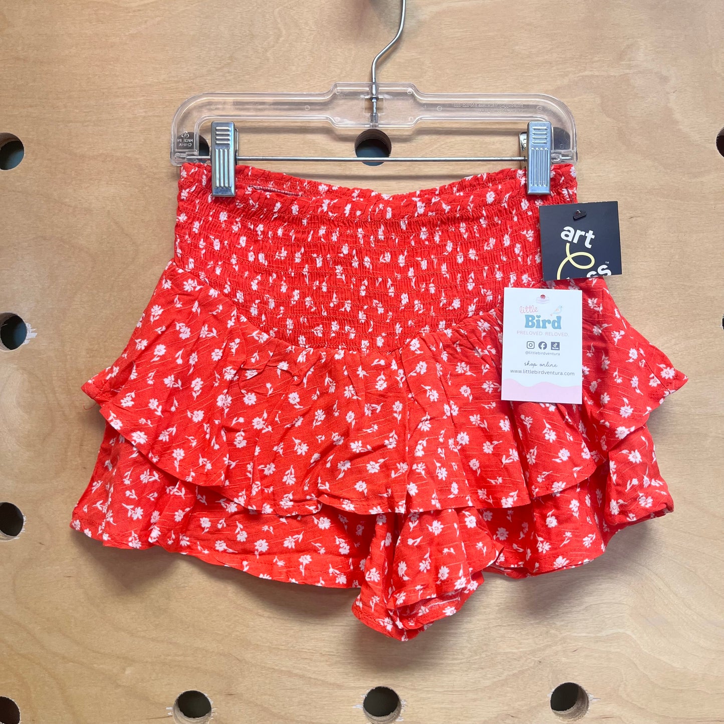 Coral Floral Smocked Tiered Shorts NEW!