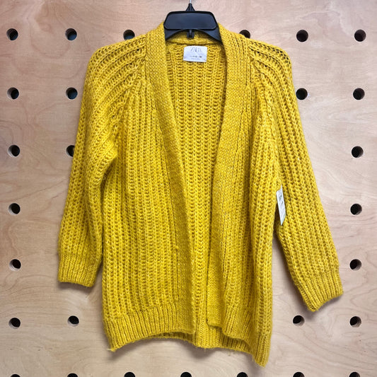 Yellow Chunky Knit Cardigan