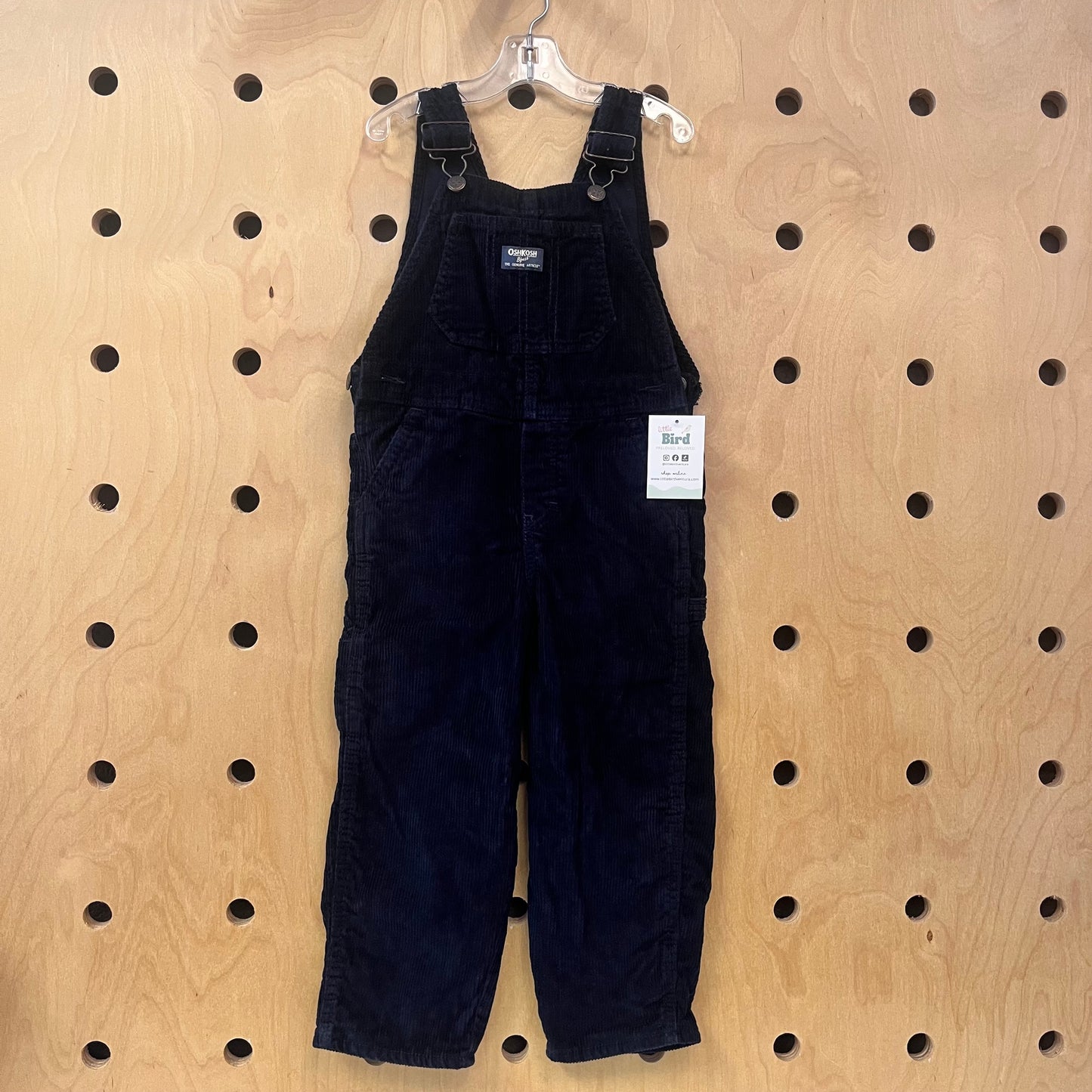 Navy Cord Overalls