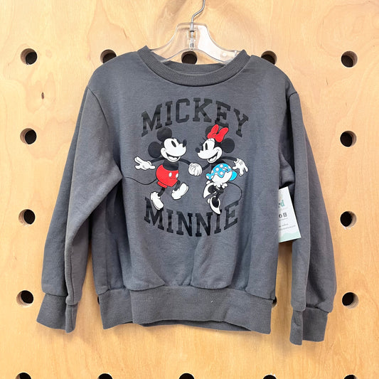 Grey Mickey & Minnie Pullover