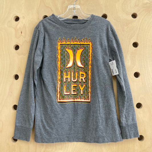Grey Flames Long Sleeve Tee