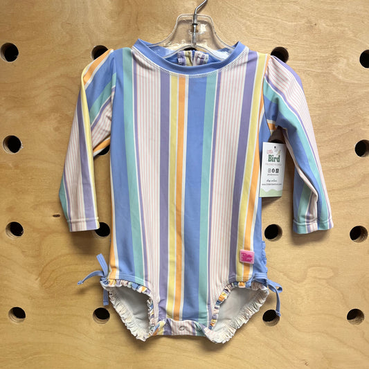 Multicolor Striped Swimsuit