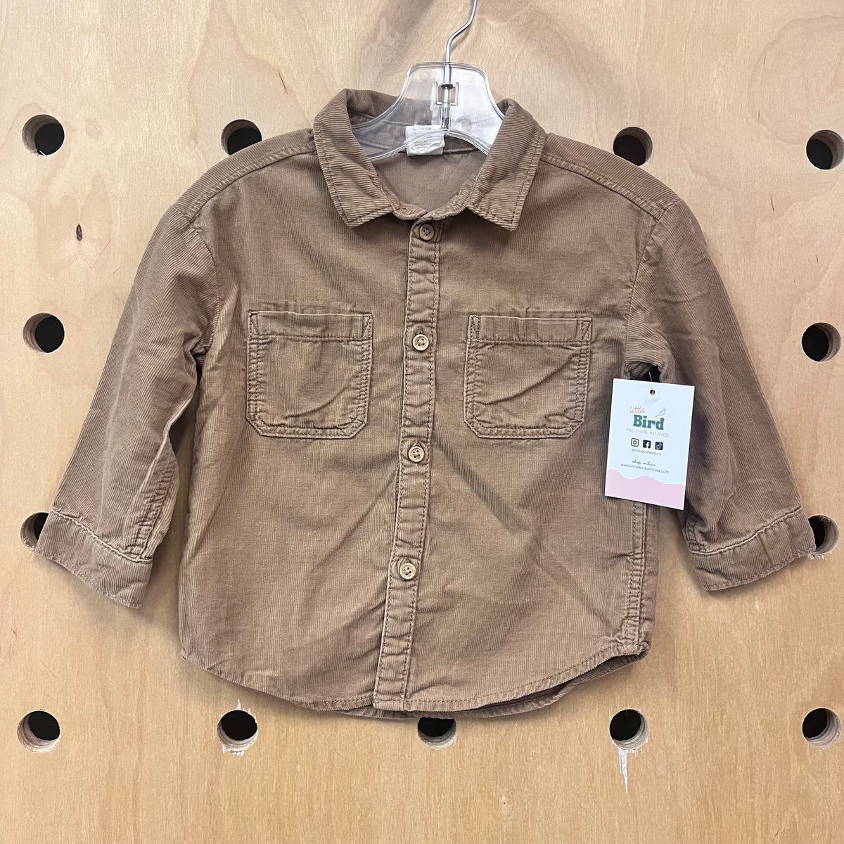 Tan Cord Button Up Shirt