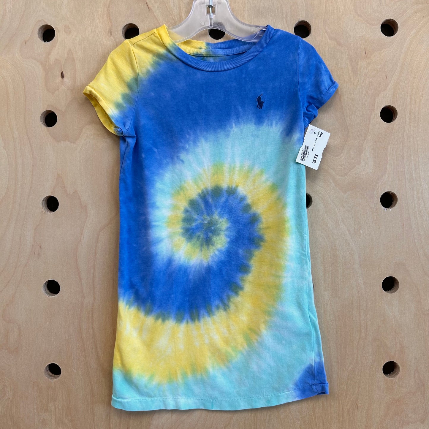 Yellow + Blue Tie Dye Dress