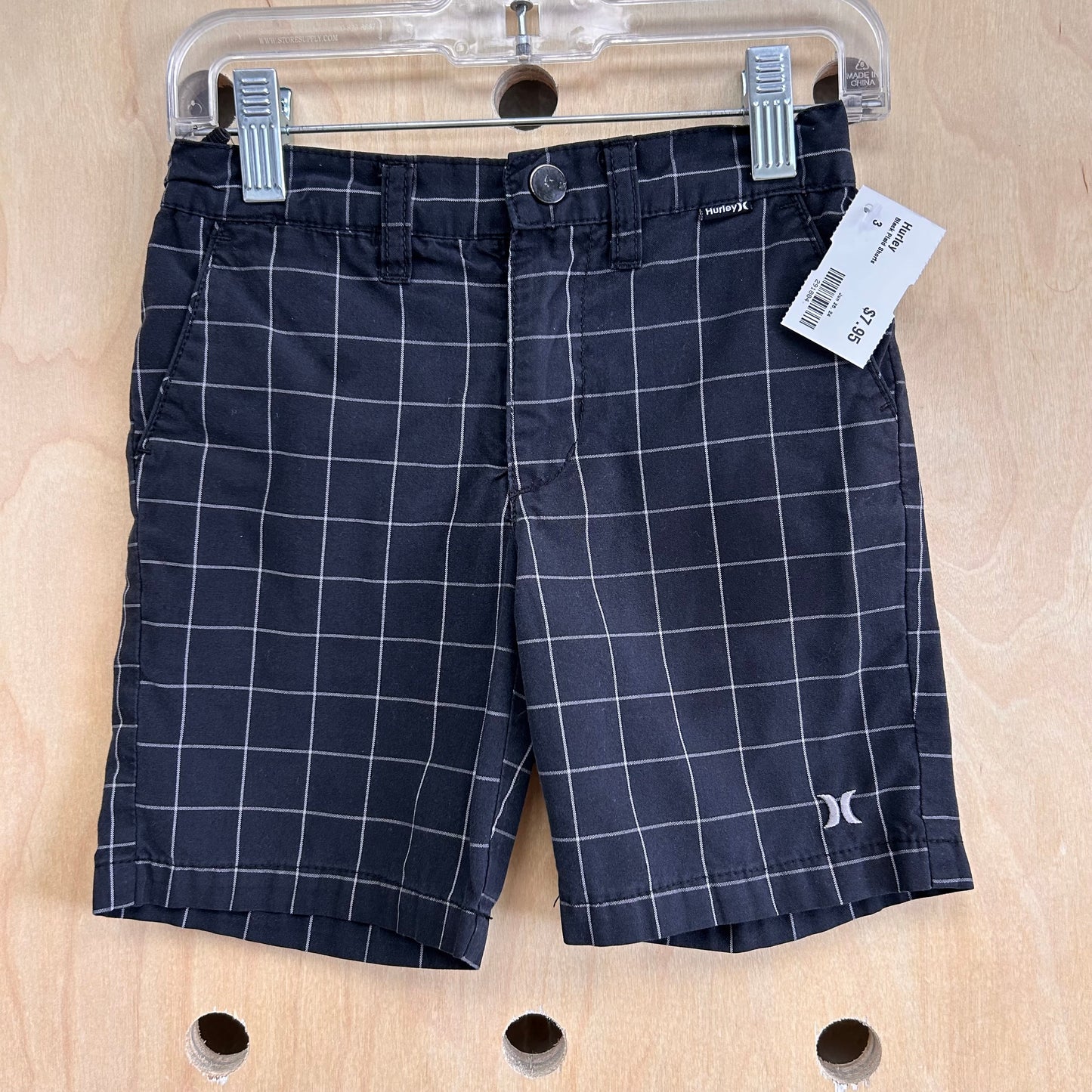 Black Plaid Shorts