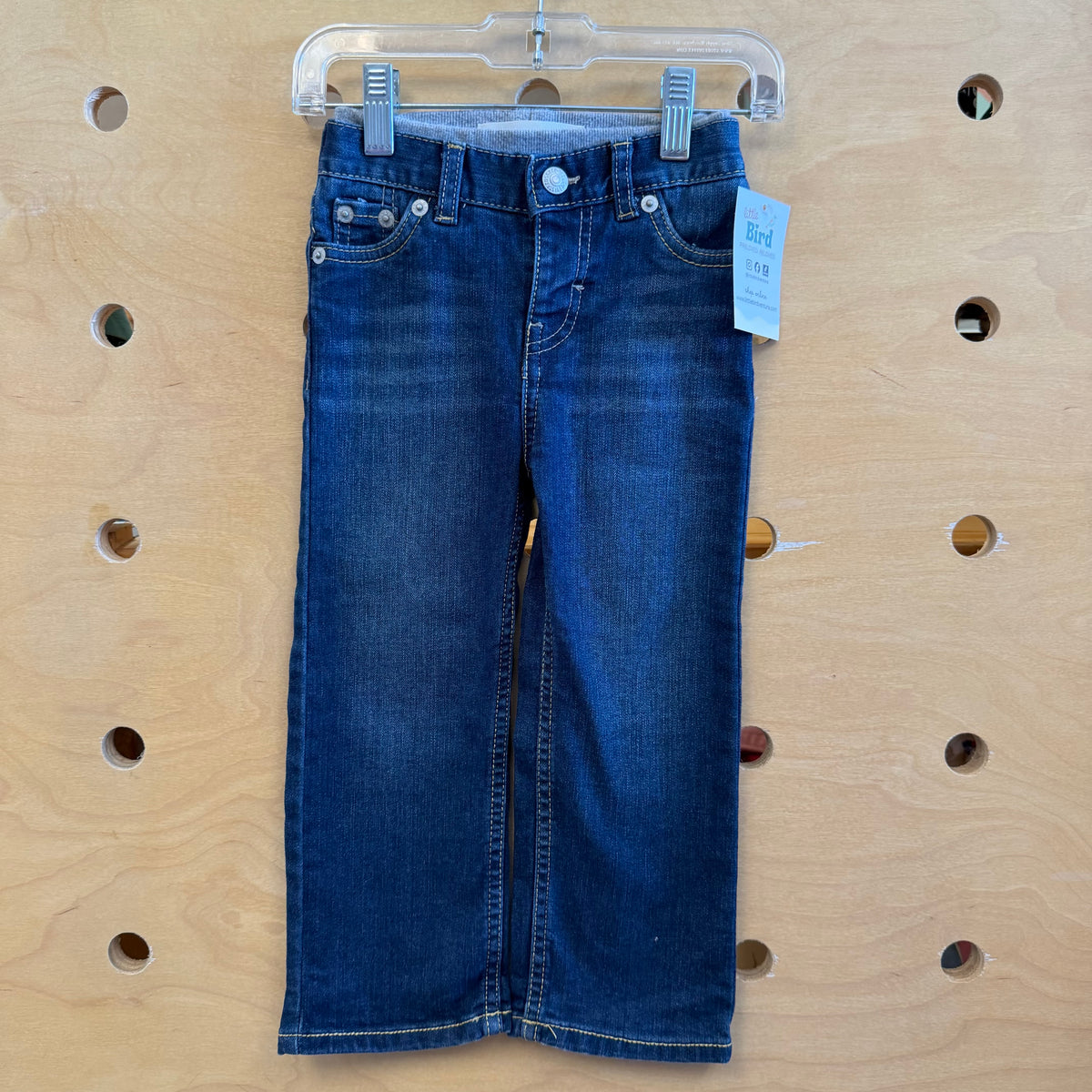 Straight Elastic Waist Denim