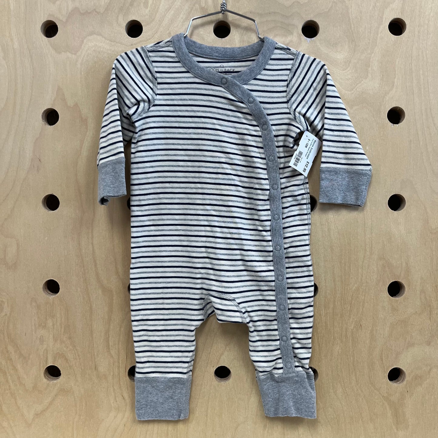 Grey & Blue Organic Romper