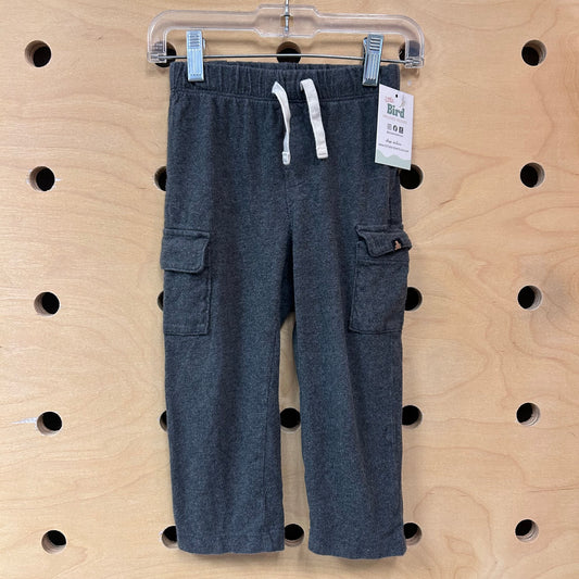 Dark Grey Drawstring Soft Pants