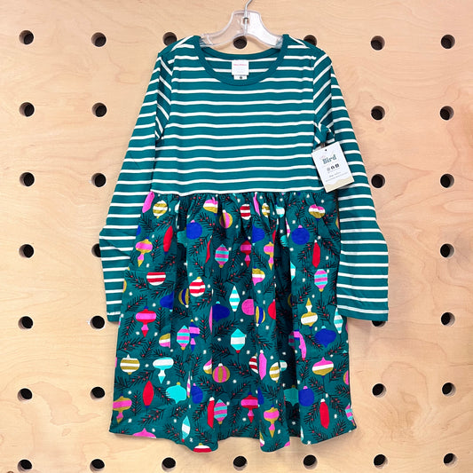 Green Striped Ornaments Dress NEW!