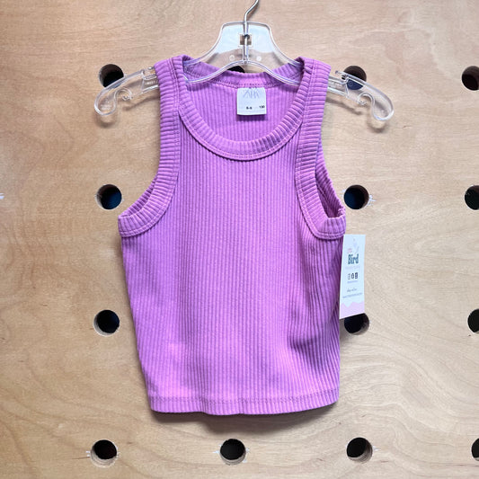 Purple Ribbed Tank